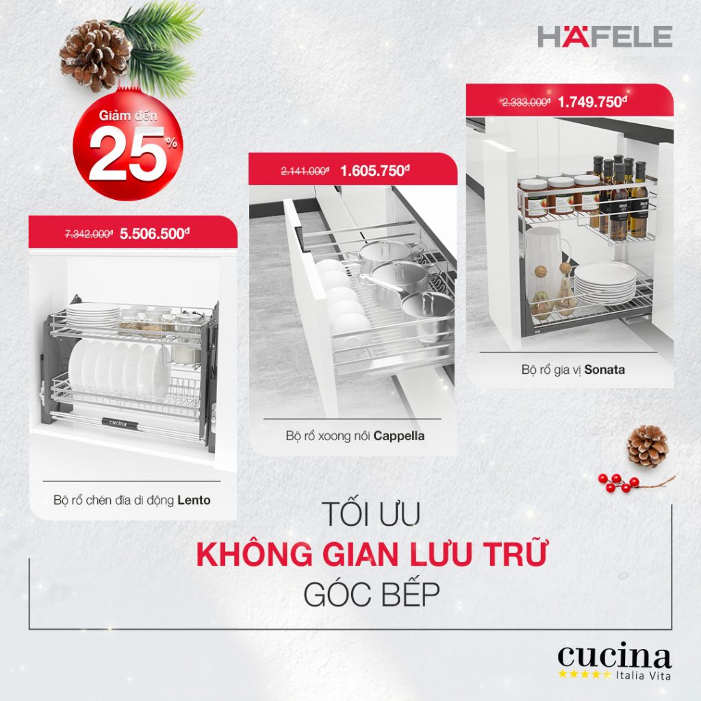 Phụ kiện tủ bếp Cucina Hafele