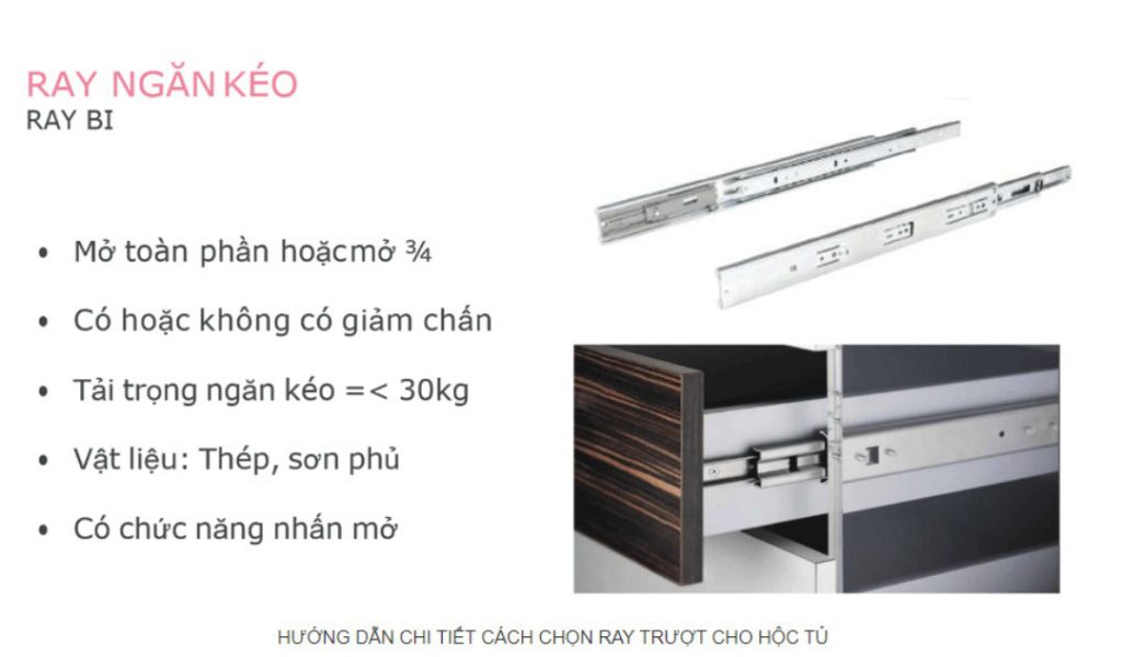 Cách chọn các ray trượt ngăn kéo Hafele phù hợp nhất Cách chọn các ray trượt ngăn kéo Hafele phù hợp nhất