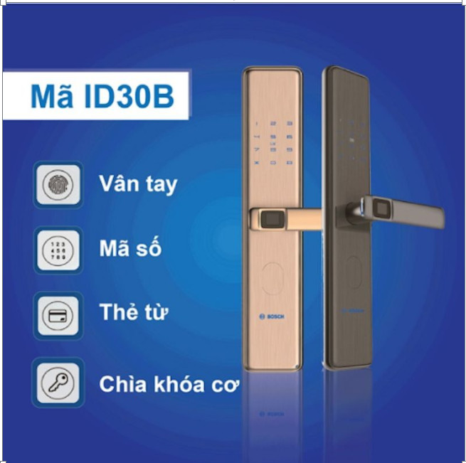 Review đánh giá khóa cửa vân tay Bosch ID30B chi tiết